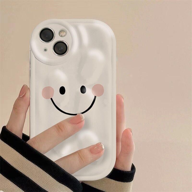 Smiley Phone Case For Iphone 11 14 Pro Max 12 13 Camera Protection Shockproof Bumper Silicone Cover For Iphone Xr Xs X 7 8 Plus
