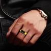 Drip Oil Electroplated  Trendy Hip Hop Square Ring Aggressive Personality Retro Men's Ring