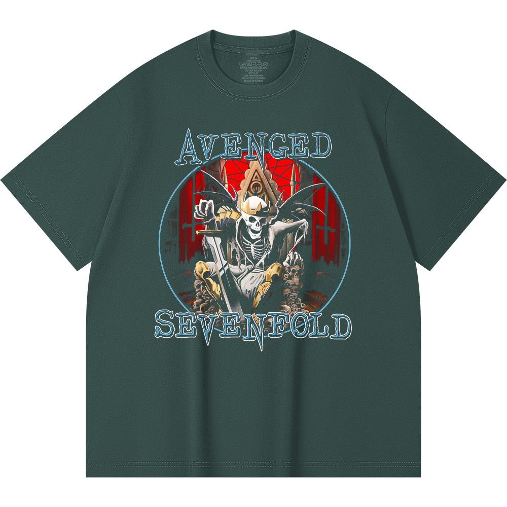 230 Gsm 100% Cotton Heavy Metal T-Shirt Rock Band Popular Music Print Unisex Heavy Cotton T Shirt