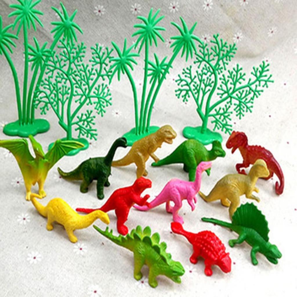 Valianhagen 16PCS/set Funny Jungle dinosauro torta festa di compleanno ornamenti decorazione Multi Valianhagen 16PCS/set Funny Jungle dinosauro torta festa di compleanno ornamenti decorazione Multi
