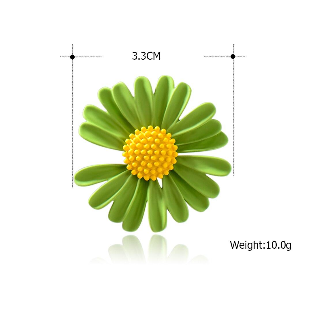 

Blucome Жовто-зелена квітка ромашки Брошки Емаль Рослини Корсаж для жінок Дівчата Костюм Комір Затискачі Шпильки Весілля Ювелірні вироби Подарунок зелений