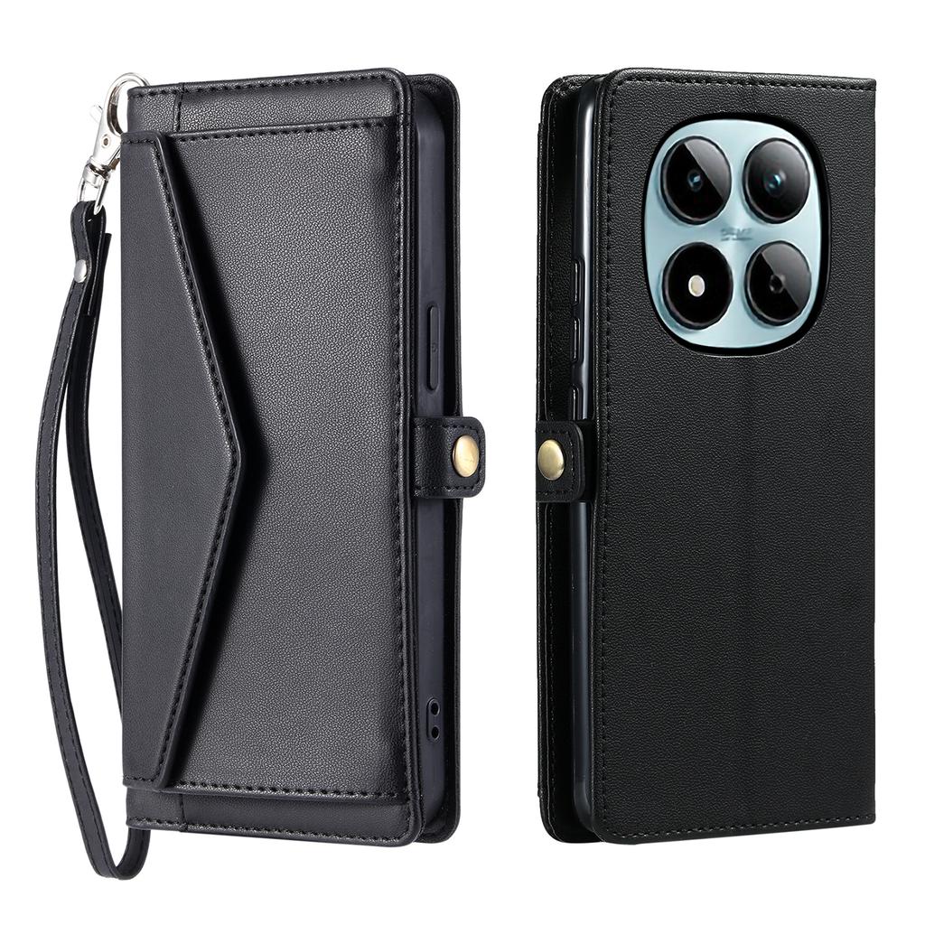 Für Xiaomi Redmi Note 15 Pro 4G (Global) Lederhülle mit Handschlaufe Brieftasche Ständer Handyhülle