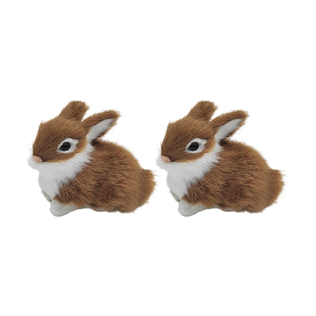Easters Bunnies Figurines Realistic Rabbit Stuffe Farm Animal Statue for Spring Basket,Home Decorations,Photo Props