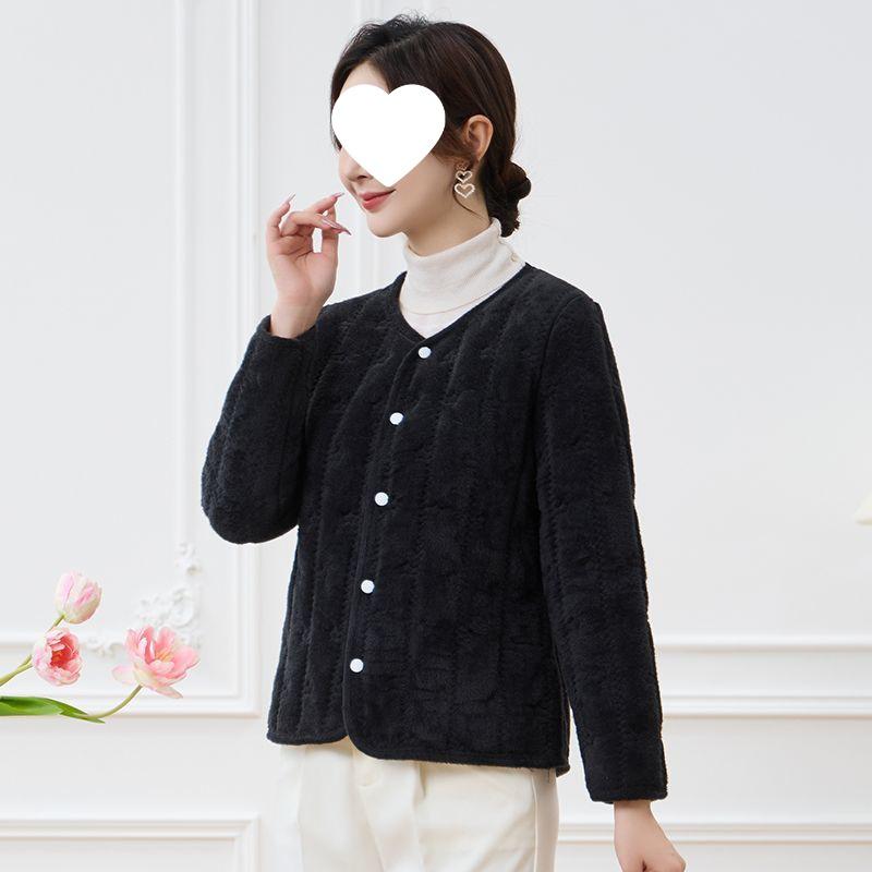 New Autumn/Winter Young Fashion Mom's Silk & Cotton Padded Warm Jacket