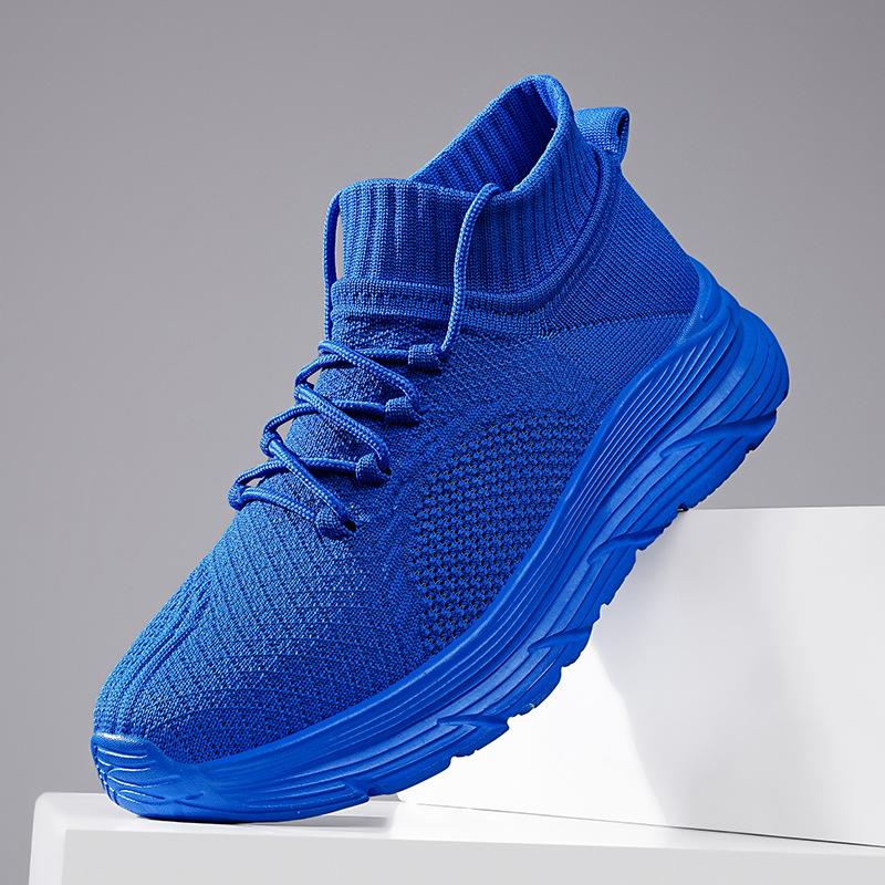 Men's Shoes Large Size New Shoes Sports Casual Shoes Fly Woven Breathable Lightweight Running Shoes Men's Mesh Shoes