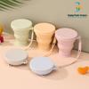 Collapsible Silicone Coffee Cup - Portable, Easy-to-Carry, Press-to-Fold Design