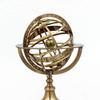 Metal Wood Sphere Globe (floored Base - 4 Inch , Globe Size : 9 X 5 Inch, Brown)