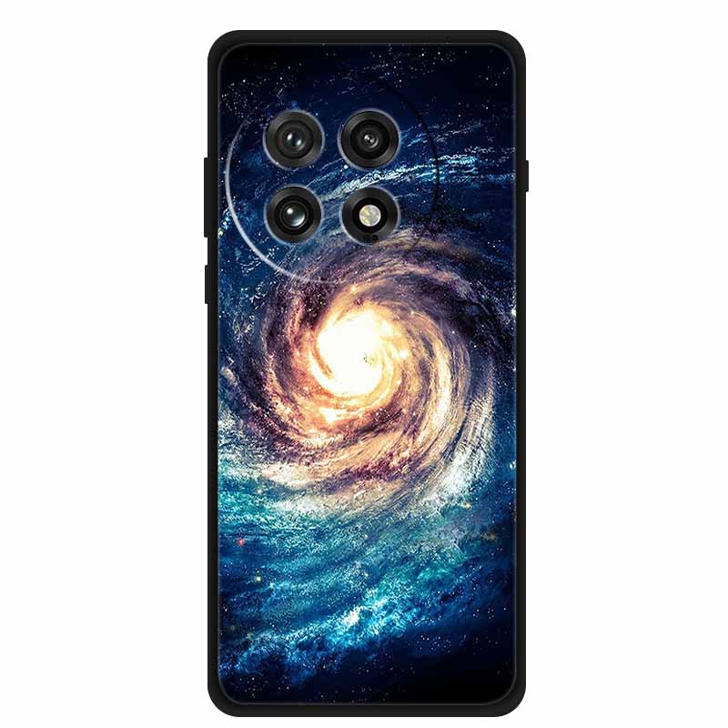 Funda For OnePlus13 5G Case OnePlus 13R Black Silicone Soft Flower Fashion TPU Back Cover For OnePlus13 13R Case Protective Capa