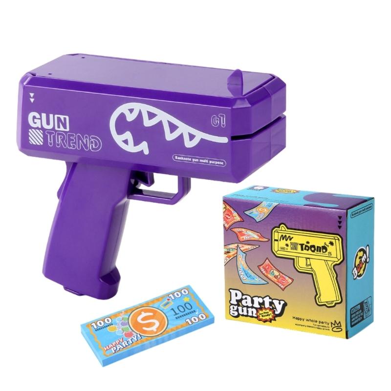 

Cash Ejector Ornament Handheld Party Money Shooter Party Money Blasters Guns for Event and Celebration фіолетовий