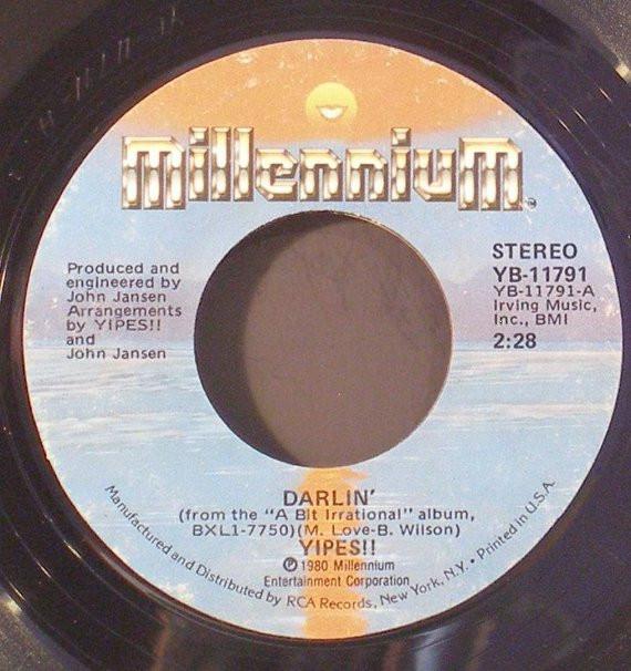 

7inch Record YIPES!! - Darlin YB11791 MILLENNIUM 1980 US Rock Used