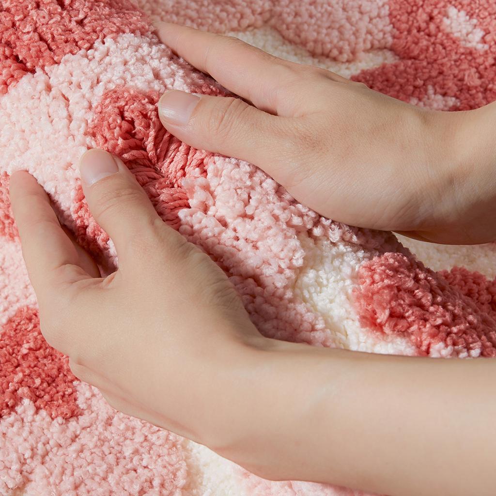 Flauschiger Tufting-Teppich Badezimmer-Fußmatten Saugfähige Fußmatte Blume Haushalts-Fußmatten Teppich Toilettentür Badezimmer Rutschfester Teppich