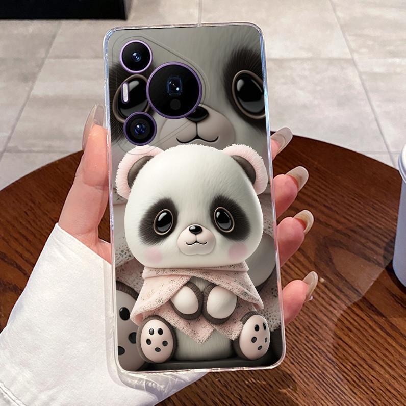 Back Cover For Huawei Pura70 Pura 70 Pro Plus Case Luxury Cute Love Rabbit Funny Pattern Clear Soft Slim TPU Silicone Phone Case