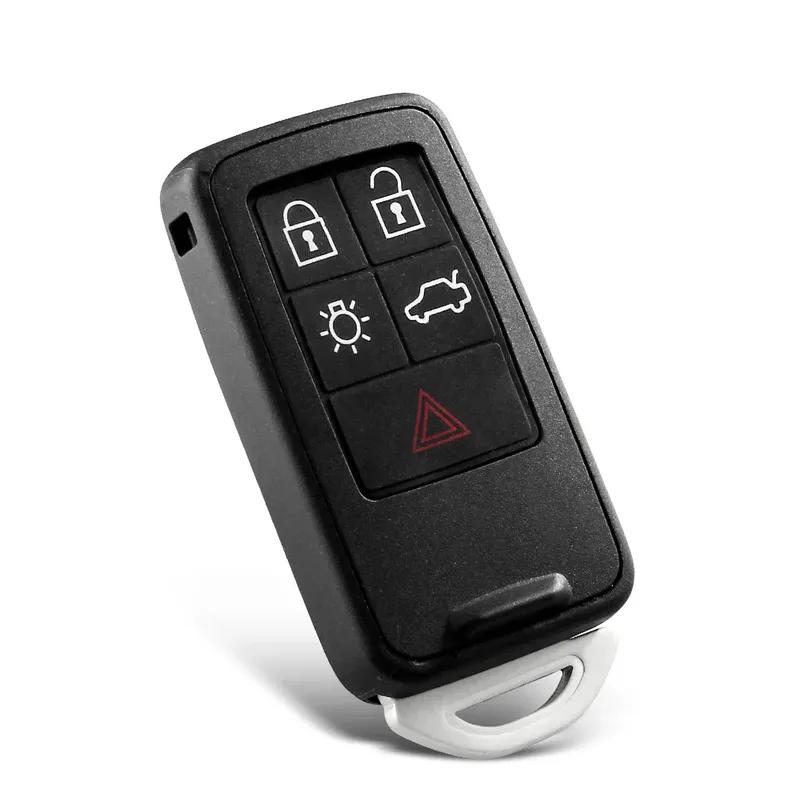 KEYYOU 10PCS For Volvo S60 V60 S80 XC70 XC60 V70 V40 2008-2017 5/6 Buttons Smart Car Key Shell Case Fob Remote Cover Replacement