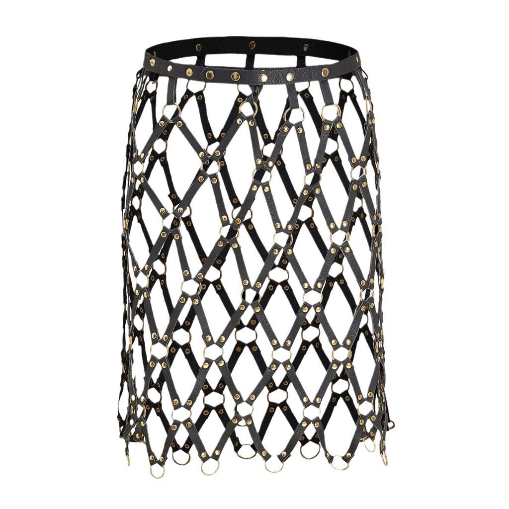 Sexy Belt Women Ins Fashion Denim Personalized Stud Leather Skirt Women's Belt