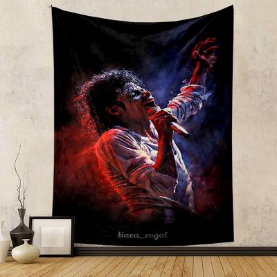 "Dynamic Singer with Microphone Art Patterned Tapestry for Bedroom and Living Room Home Decor"