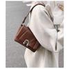 2025 High-End Diamond Pattern Underarm Bag: Zhao Lusi Style Niche Shoulder Handbag with Flower Roll Design