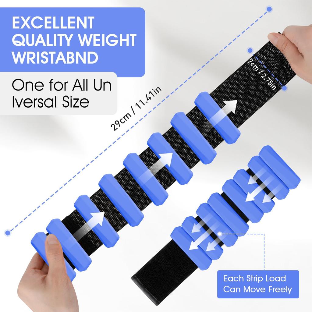 Handgelenk-Fußgelenk-Gewichte Tragbare Verstellbare Arm-Bein-Gewichte Armbänder Beschwerte Pilates-Gewichtsbänder für Yoga Barre Gehen Fitnessstudio