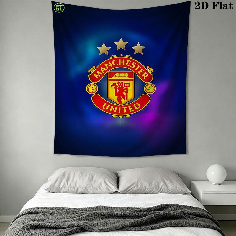 Man Utd G Wall Hanging Printed Fabric Blanket Decorative Tapestries for Bedroom Living Room Home Decor