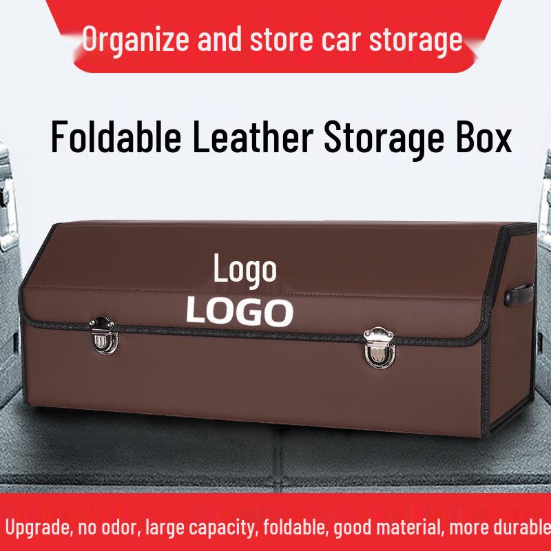 Multi-functional Leather Car Trunk Organizer and Storage Box