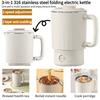 New 316 Stainless Steel Fold Electric Kettle,with Two Gears To Adjust the Temperature,cooking noodle,Congee,coffeea,health Tea