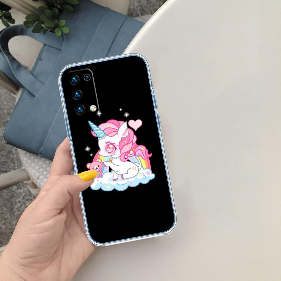CJ103 Unicorn Cute Soft Shell Transparent Phone Case for Motorola Moto G7 G8 G9 G84 G85 G73 G24 G15 Z2 Play Power Plus