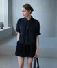 Owaiwai Fringe Elastic Shorts_Black