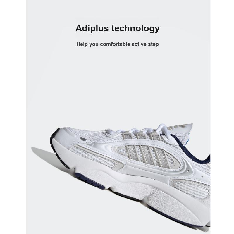 adidas Ozmillen J Weiß Navy Kinder Sneakers Wolkenweiß Grau-Eins Hellblau ID0694