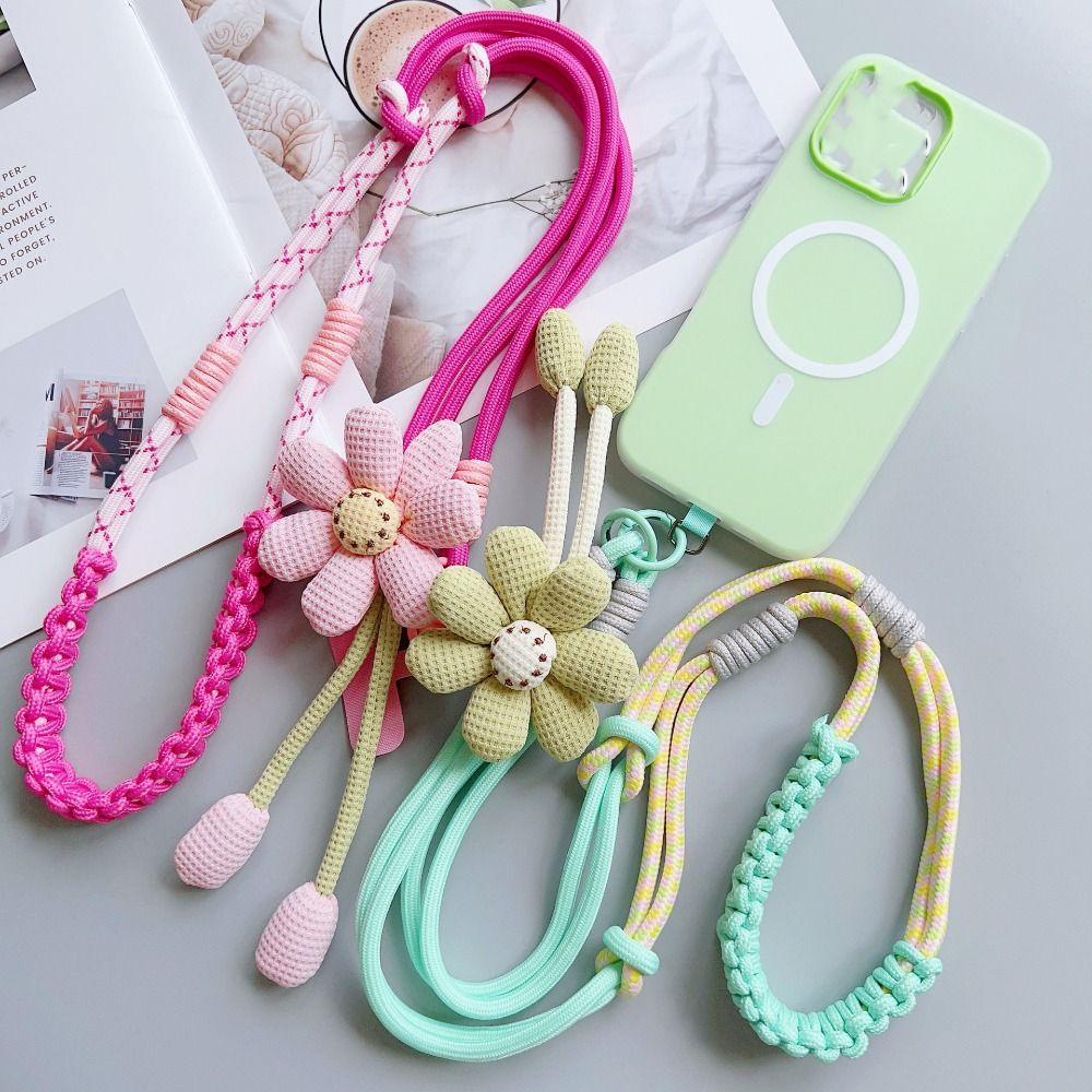 Detachable Crossbody Phone Strap Flower Phone Neck Straps Mobile Phone Lanyard  Outdoor Travel