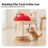 Toadstool Cat Scratching Post Cute Pet Furniture Wooden for Living Room, Cats