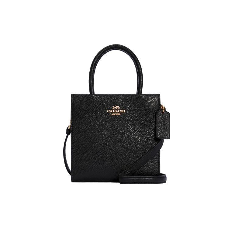 

Coach Cally 17 Gold Logo Pebbled Leather Music Score Tote Bag Women tote Black 5692-IMBLK Basic Set (Bag+Dust Bag)