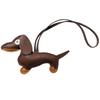 Handmade PU Leather Puppy Dog Keychain Pendant Lovely Dachshund Bag Phone Pendant Women Backpack Handbag Charm Decors
