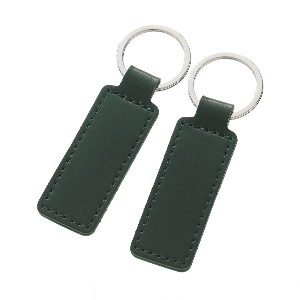 Short Doublesided PU Leather Keychain Car Thread Gift Metal Pendant Waist Strap Key Chain Keyholder for Key Chain Supplies