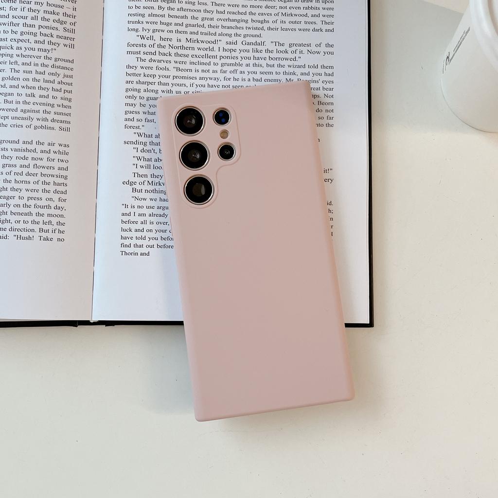 Liquid Silicone Suitable for Samsung S25 Ultra Skin Feeling Simple Mobile Phone Case Samsung S24 Ultra Solid Color Anti Fall Case