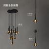 Postmodern Creative Minimalist All Copper Ceiling Chandeliers Over Dining Table Staircase Home Decor Living Room Lamps Black
