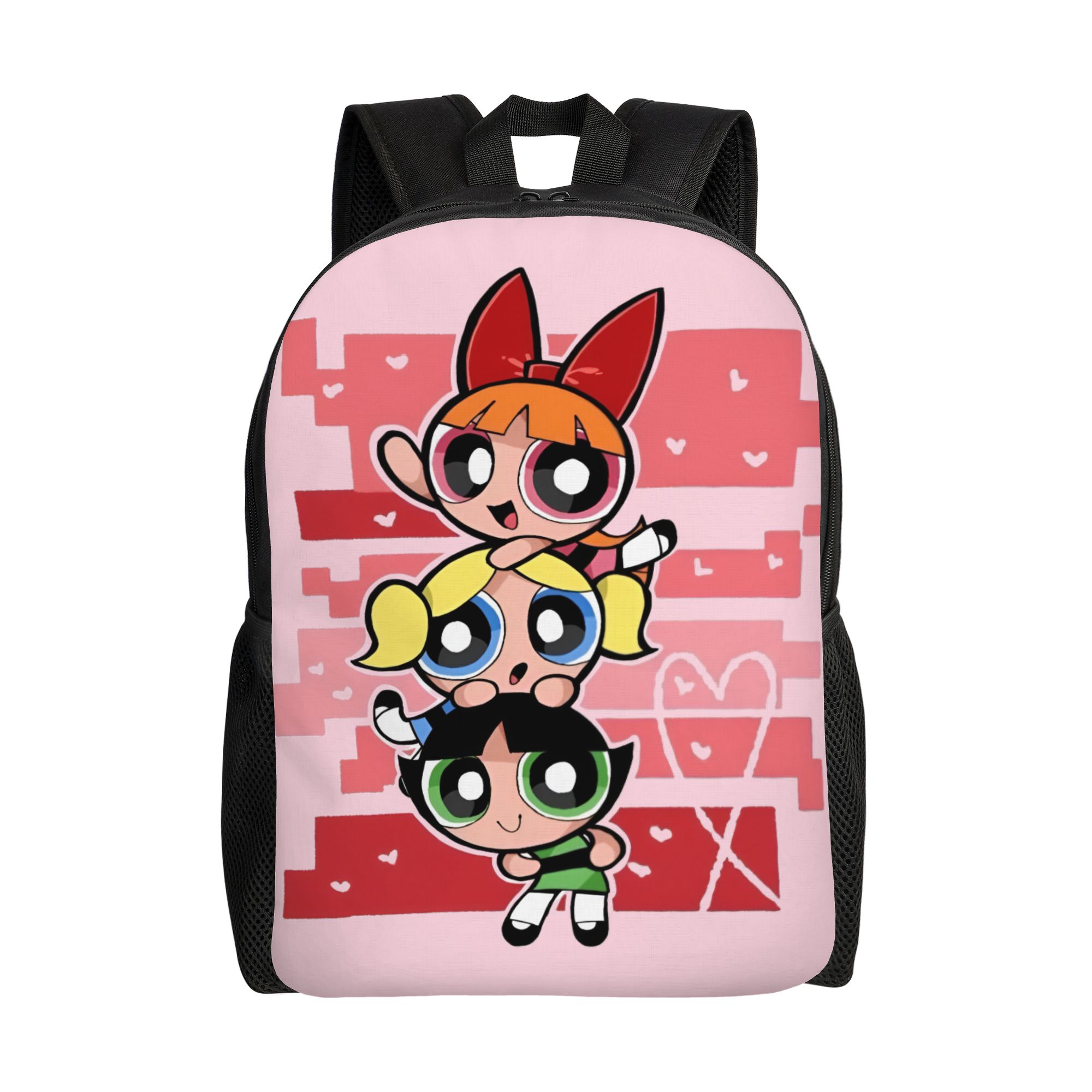 Poweres Anime Puffes Rugzak voor Dames Heren Waterdicht School College Boterbloem Bloesem Konijn Tas Print Boekentas One Size