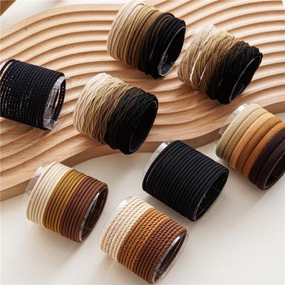 Pinza para el pelo de goma elástica, Goma de pelo simple para moño, Cuerda para el pelo de toalla, Cuerda para coleta, Accesorio para peinado de moño, Alta elasticidad, Goma elástica sin costuras