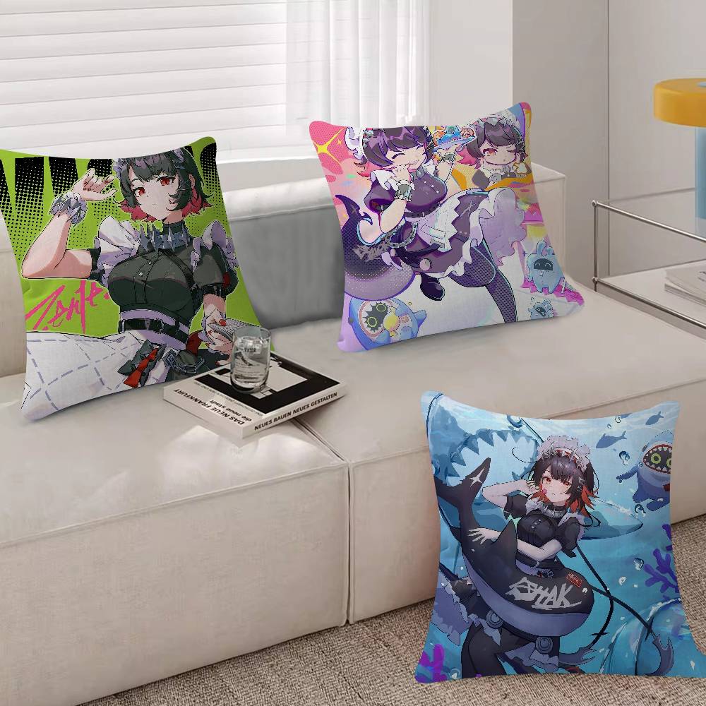 Game Cute Zenless Zone Zero Cushion Cover Decorative Pillow Sofa Home Decor Case Pillow Cases