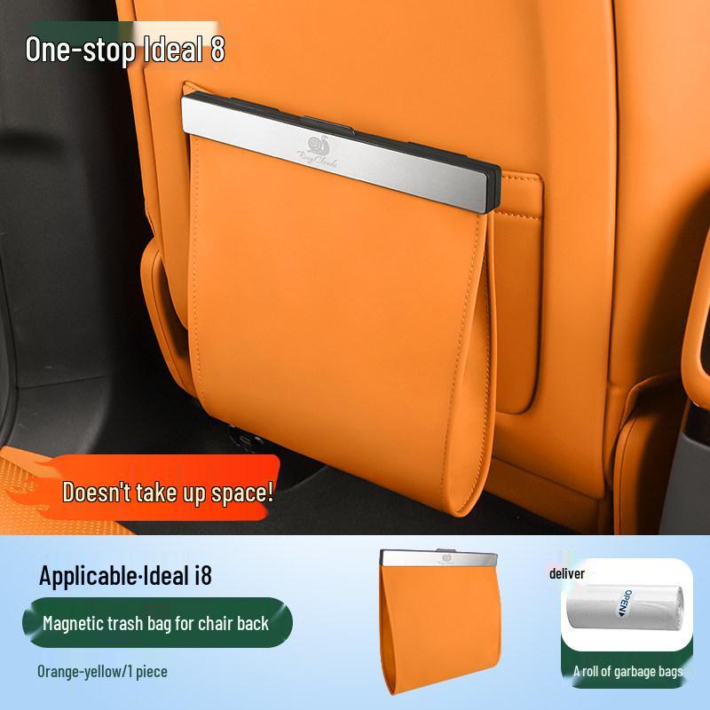 

Ideal i8/i6 Car Seat Back Trash Bag with Magnetic Closure - Essential Interior Storage and Decoration Accessory