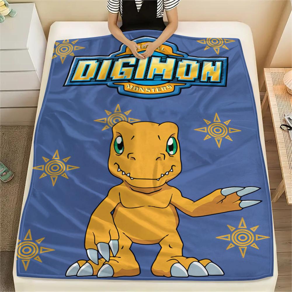 Digimon Agumon Theme Blanket, Digimon Fan Soft Throw, Ideal Gift