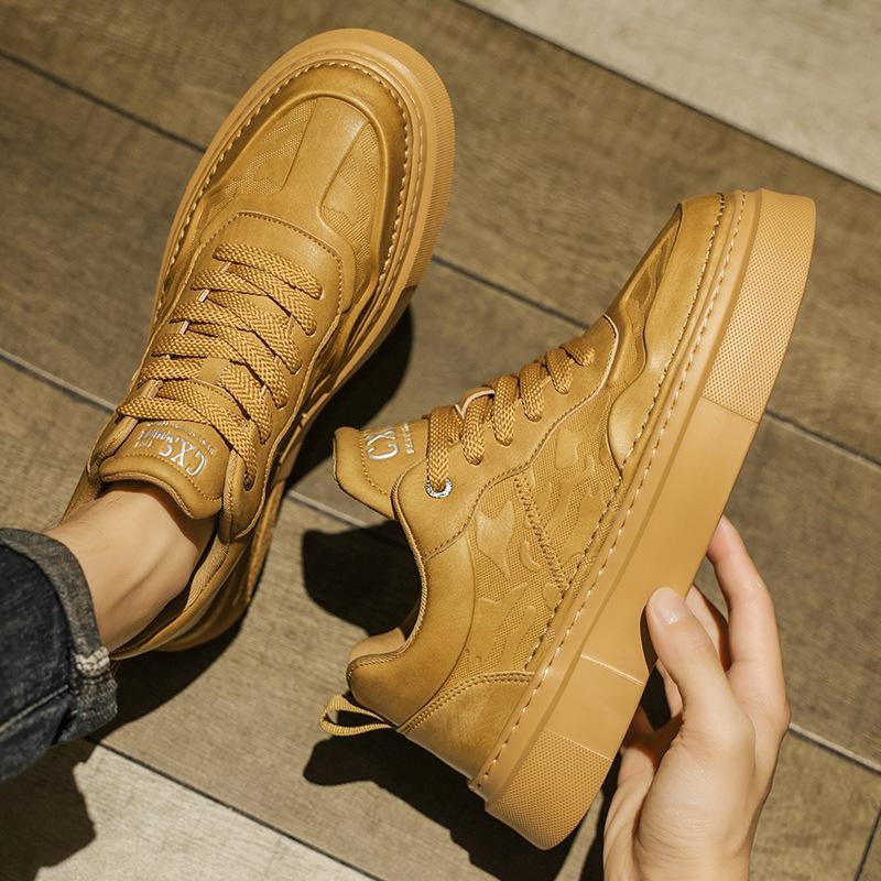 Men's Shoes Autumn High-end Versatile Casual Board Shoes Niche Design Men's Height Increase Youth Sports Running Tide Shoes