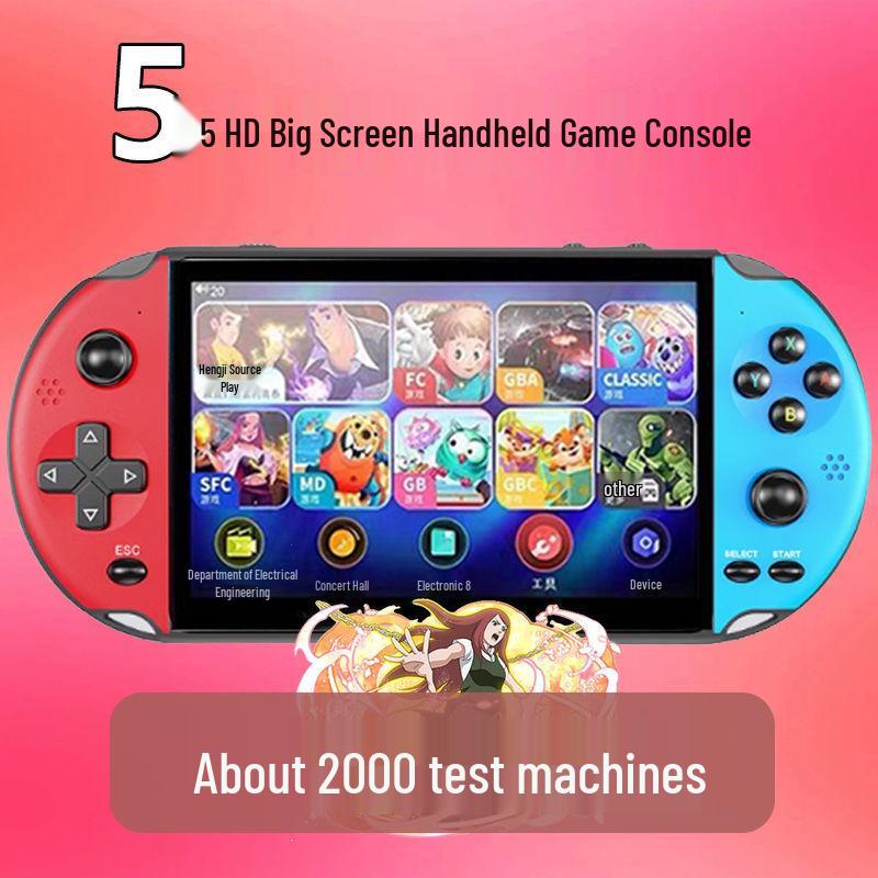 7-Inch HD Handheld Game Console with Joystick and Retro Arcade Games