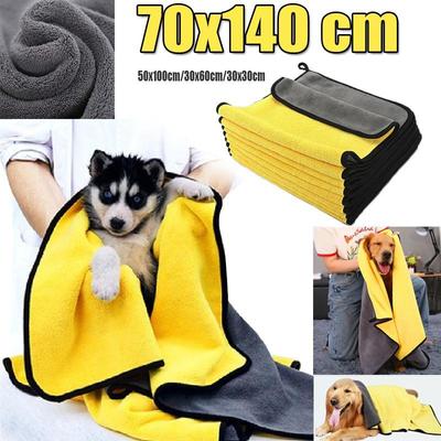 Asciugamano per Animali Domestici Cane Gatto Antiaderente Assorbente Asciugatura Rapida Asciugamano da Bagno Fibra Superfine Forte Assorbente Asciugamano da Bagno ad Asciugatura Rapida con Anello di Sospensione