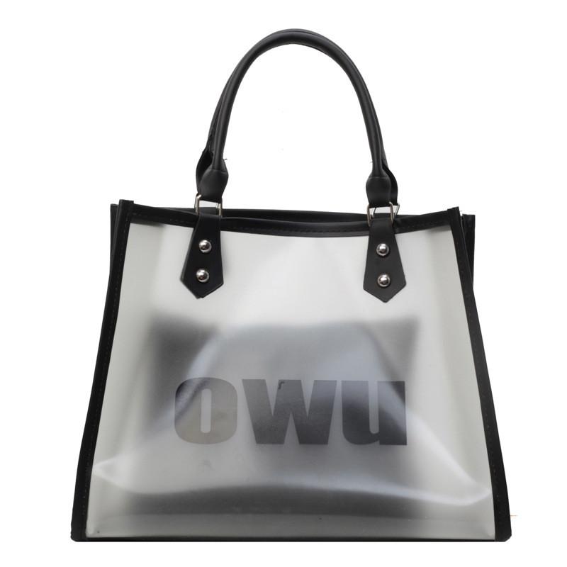 Stylish Transparent Jelly Tote Bag For Women Spacious And Trendy Summer Design
