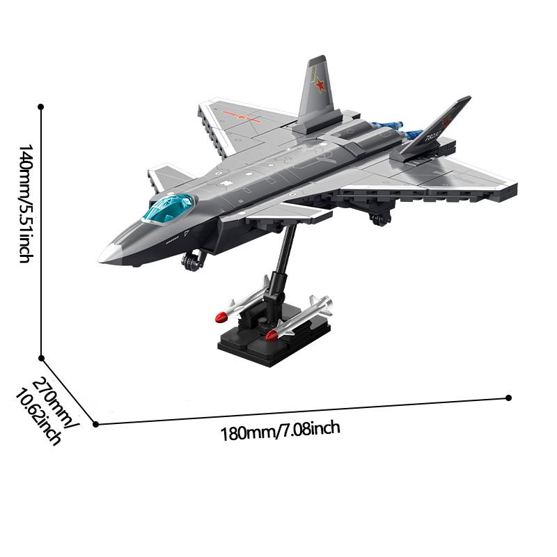 Non-Toxic Sembo Block Combat Aircraft Series Military Aircraft Model Fighter Jet Assemblage Building Blocks For Ornaments Children Toys Gifts