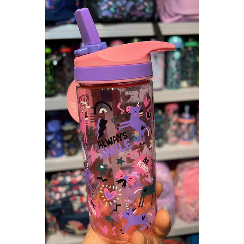 Smiggle Australia Silicone Spout Straw Water Bottle School Kids Tumbler Leakproof BPA-Free 400ml Fun Portable Hydration