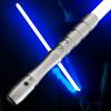 YDD Lightsaber with LED Blade, Metal Hilt, Force FX, Sound Effects, Sensor, Rechargeable Light-Up Sword (Silver-Blue Blade)