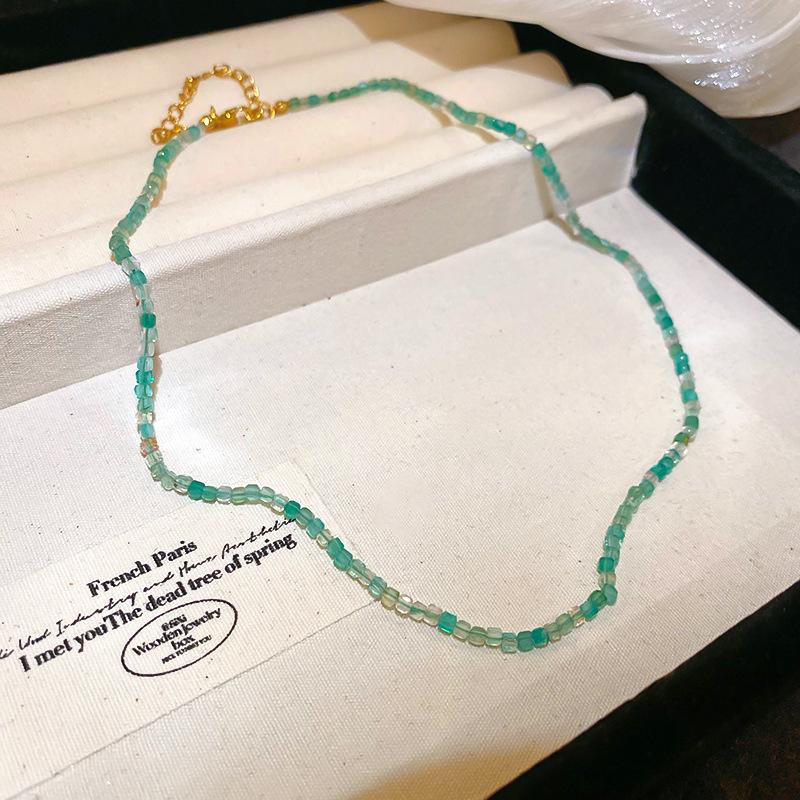 Ethnic Style Irregular Beaded Crystal Beaded Necklace Women's Clavicle Chain Holiday Style Necklace