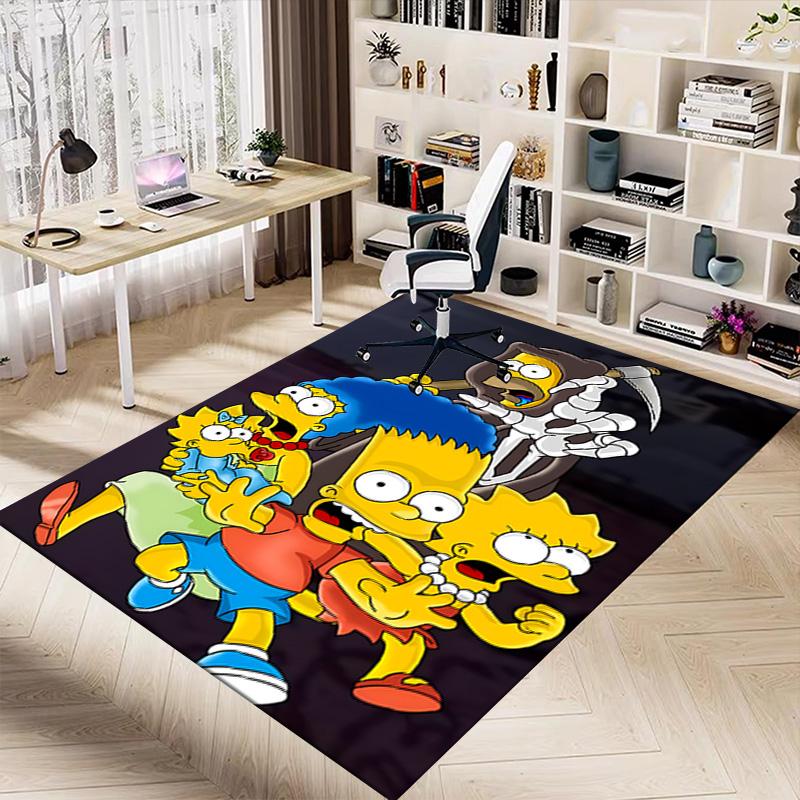 1pc Simpsons Family Adventure Carpet for Playroom Bedroom Living Room Sofa Home Decor,kids Game Area Rug Non-slip Floor Mat Y82661