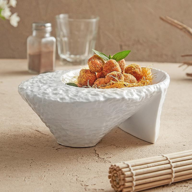 Rock-grained Ceramic Soup Bowl Dinner Plate Fruit Plate Salad Bowls Cold Dish Dish Noodle Bowl Dessert Bowls Sashimi Disc Tray