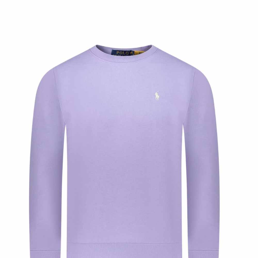 Polo Ralph Lauren Logo Embroidered Crew Neck Long Sleeve Sweatshirt Men sweatshirt Lavender 710916689-028